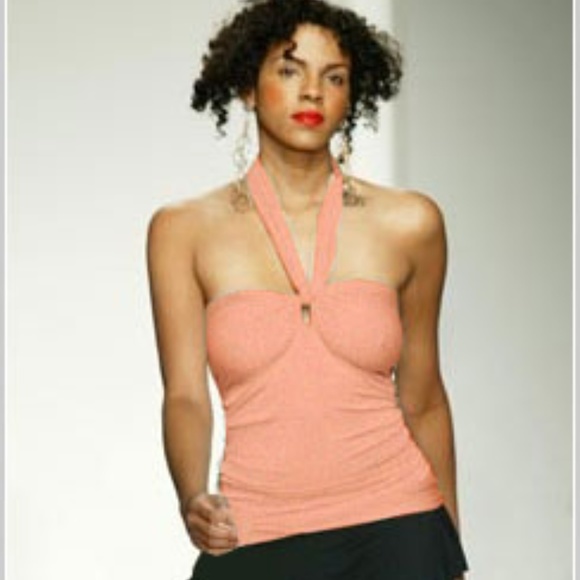 Rachel Pally Tie Tube Top Papaya - Picture 1 of 3